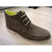 Замшевые туфли мужские ботинки темно-серый (ПХ 507)